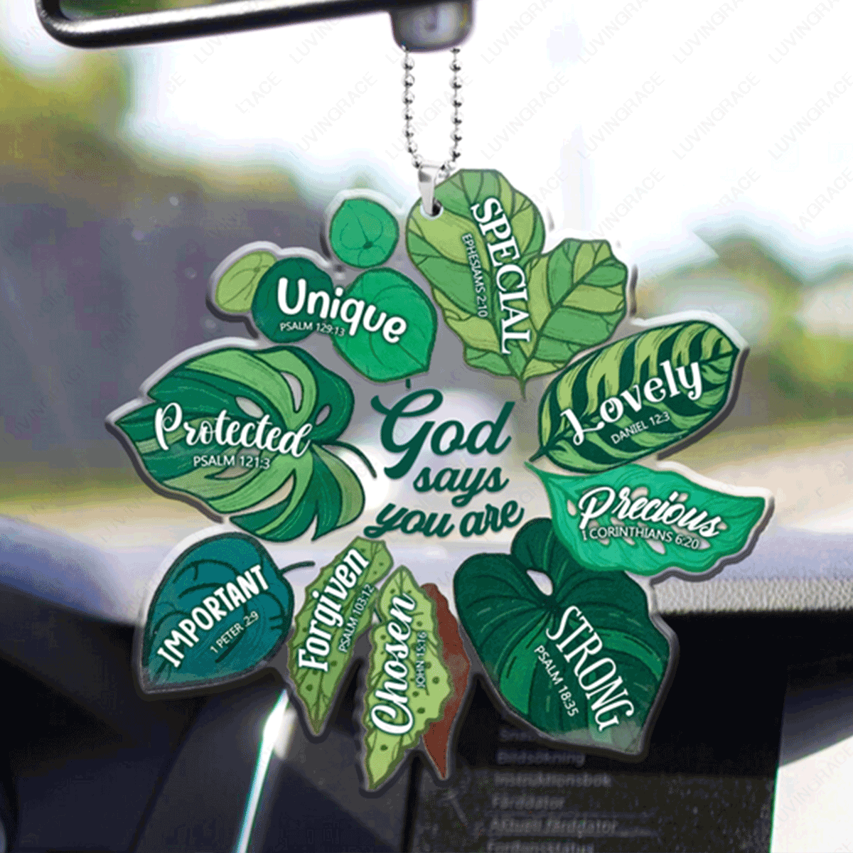 Plants Leaves God Says You Are Acrylic Ornament, Perfect Christmas Gift For Family, Friend