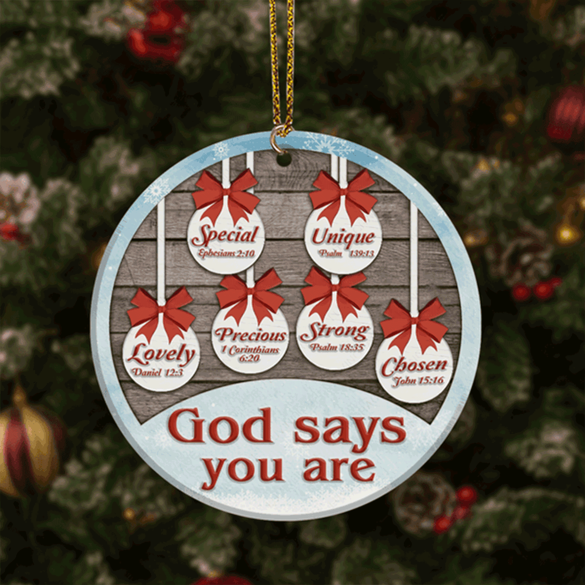 Christmas Vintage Baubles God Says You Are Acrylic Ornament For Holiday Decor