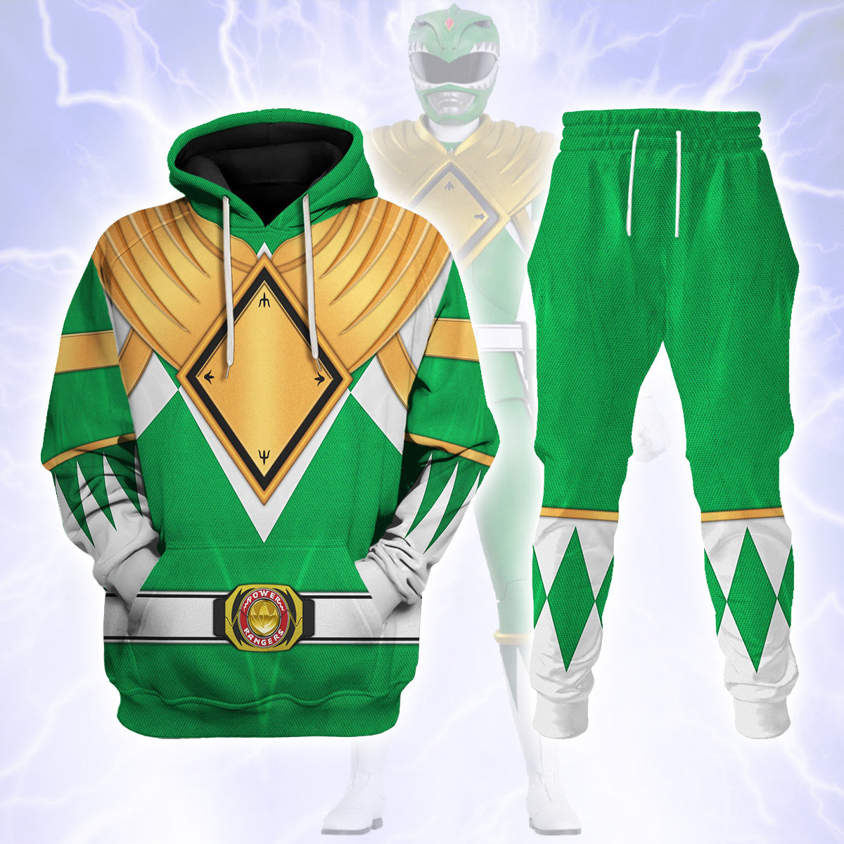 Green Ranger Dragon Shield Mighty Morphin Power Ranger - Hoodie Set, Sweatshirt, Sweatpants