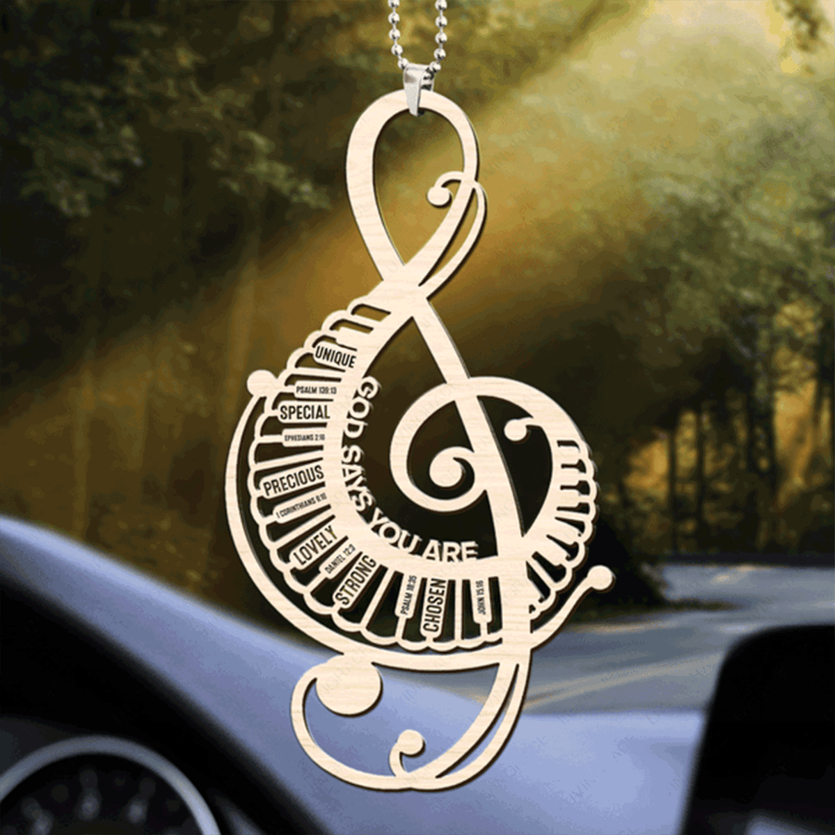 Music Note God Says You Are Acrylic Car Ornament, Perfect Christmas Gift For Family, Friend