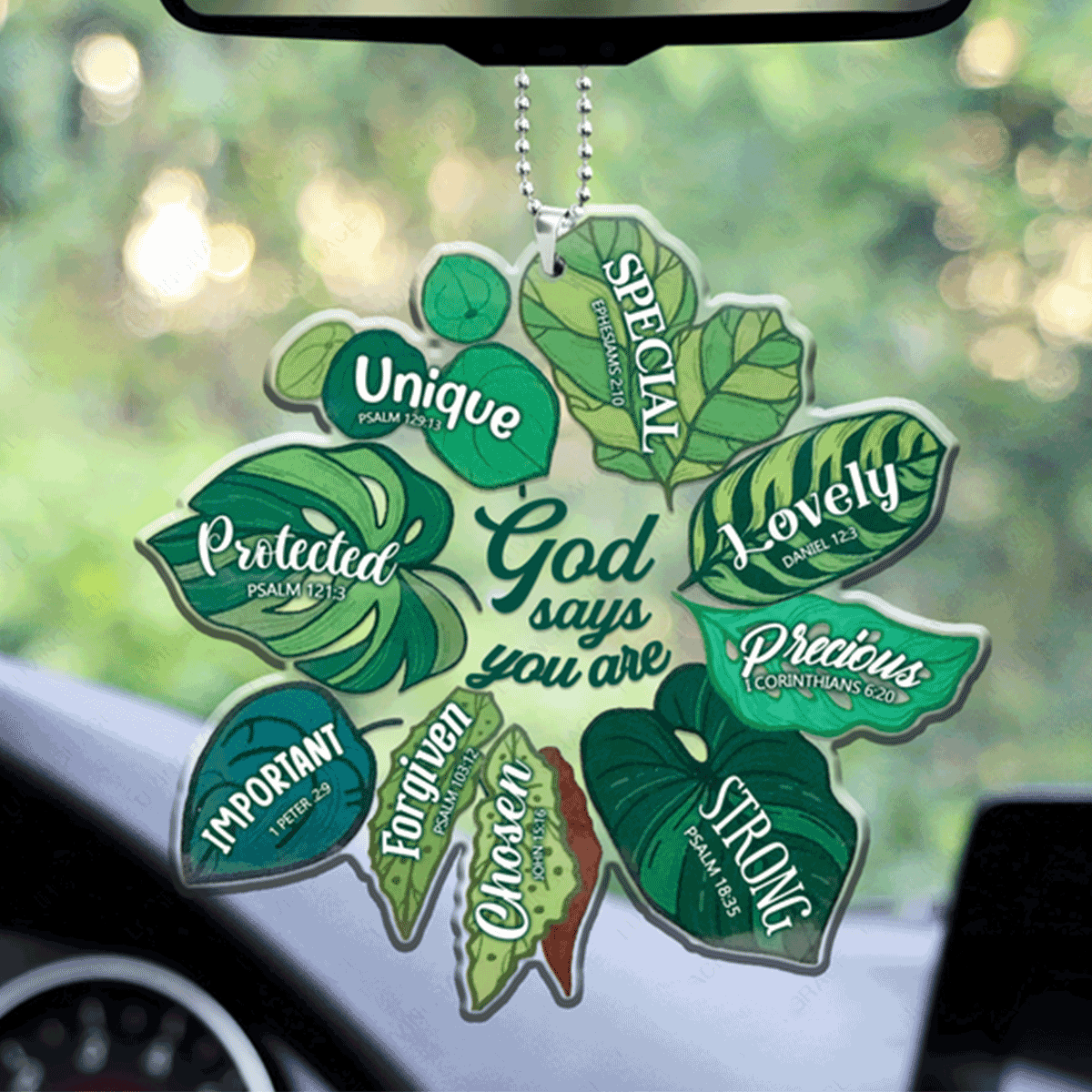 Plants Leaves God Says You Are Acrylic Ornament, Perfect Christmas Gift For Family, Friend