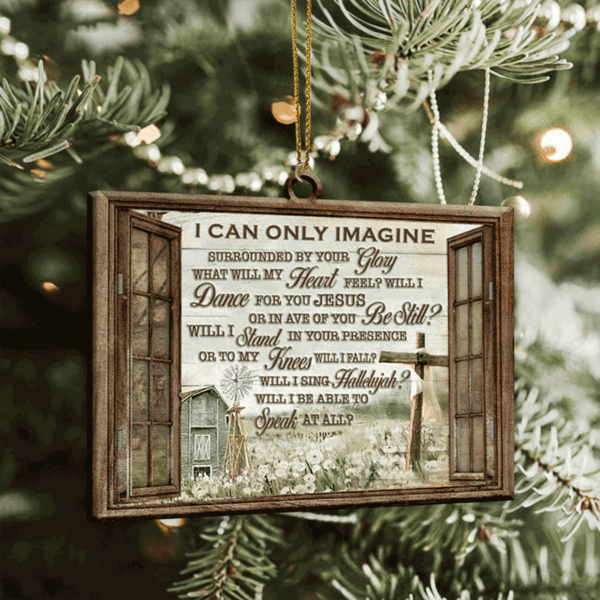 Peace Window I Can Only Imagine Acrylic Ornament For Christian, God Faith Believers, Holiday Decor