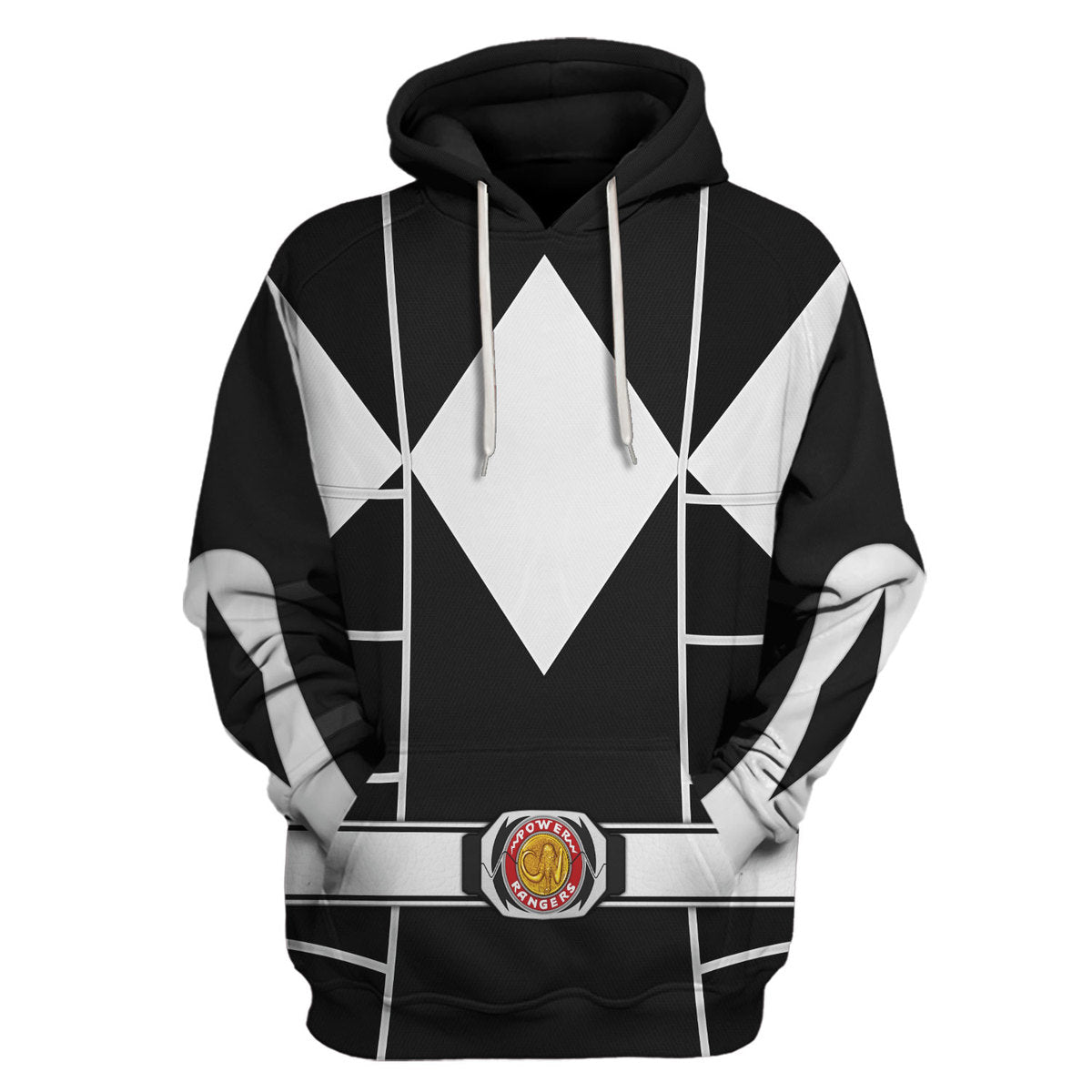 Black Mighty Morphin Power Ranger Cosplay - Unisex Tracksuit Hoodies Set, Sweatshirt, Sweatpants
