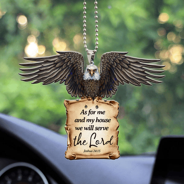 Bird As For Me The Lord Acrylic Car Ornament, Perfect Christmas Gift For Family, Friends