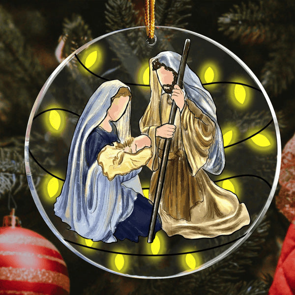 Oh Holy Night Christmas Acrylic Ornament, Perfect Christmas Gift For Family, Friends, Holiday Decor