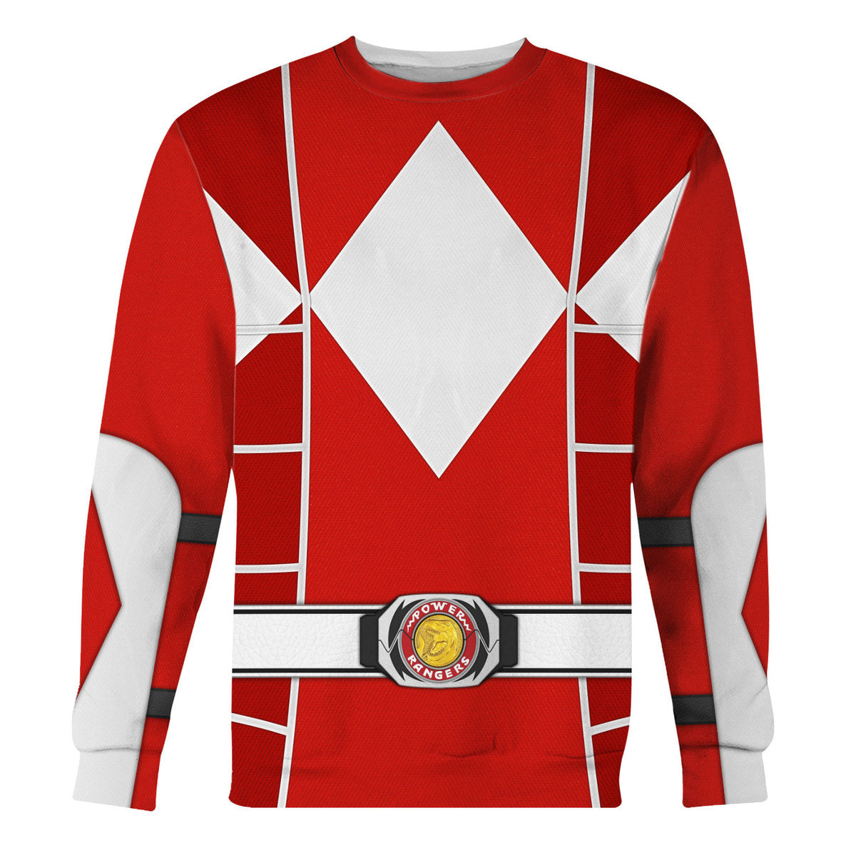 Red Mighty Morphin Power Ranger Cosplay C2 - Hoodie Set, Sweatshirt, Sweatpants