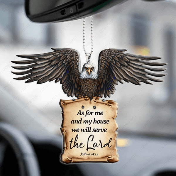 Bird As For Me The Lord Acrylic Car Ornament, Perfect Christmas Gift For Family, Friends