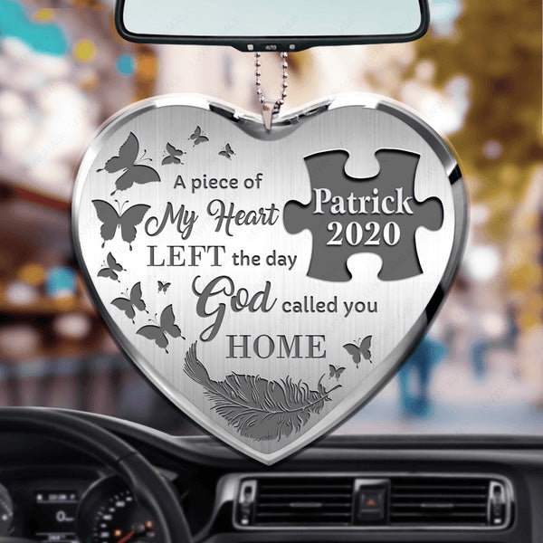 Customized Name The Day God Called You Acrylic Car Ornament, Perfect Memorial Gift For Family, Friends