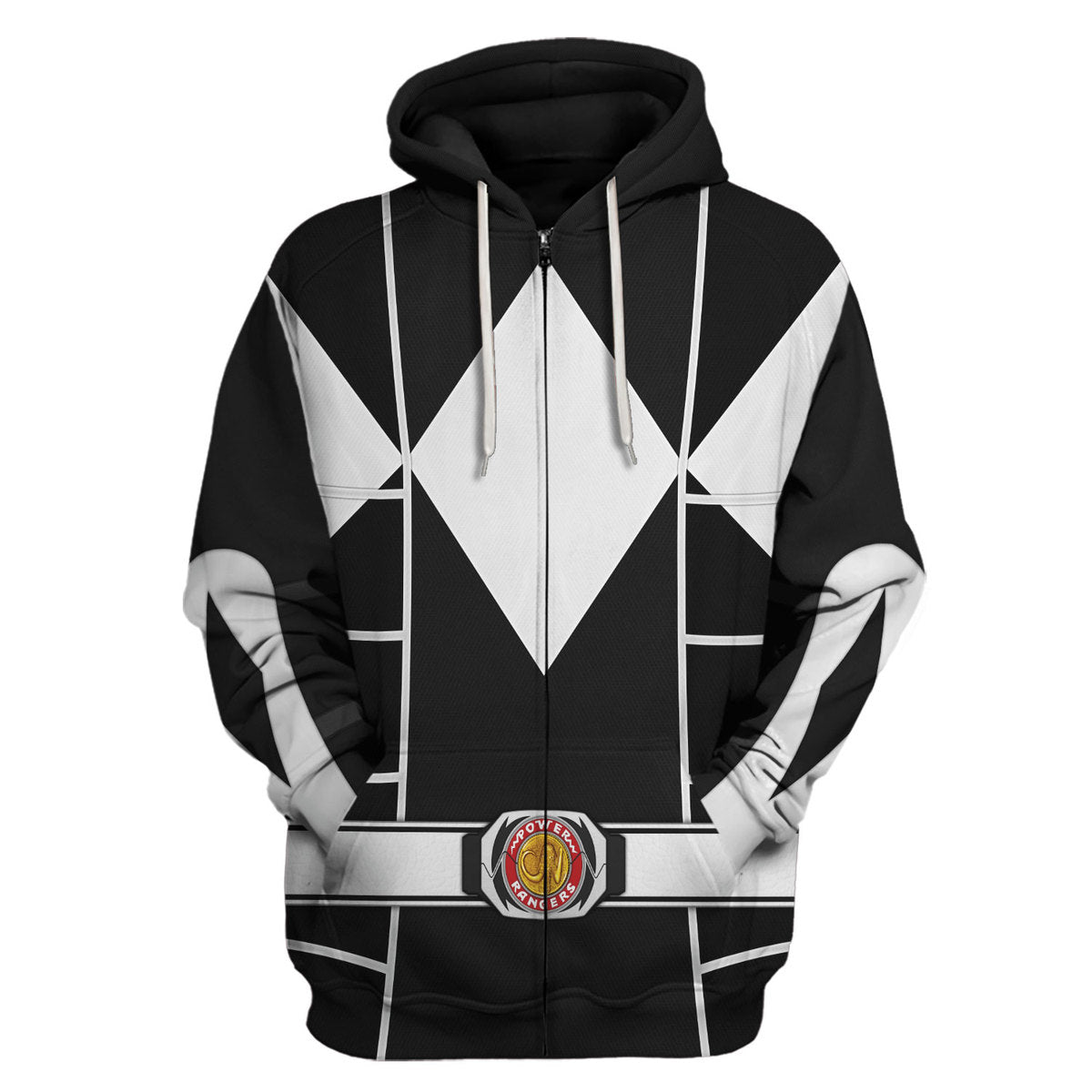 Black Mighty Morphin Power Ranger Cosplay - Unisex Tracksuit Hoodies Set, Sweatshirt, Sweatpants