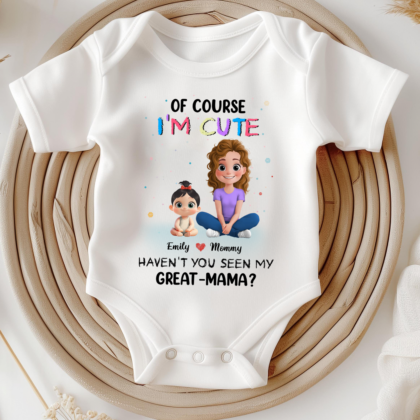 Personalized Kid Youth Baby Shirt Gift For Mom, Daughter, Baby Newborn I Am Cute Like My Mommy - HN34