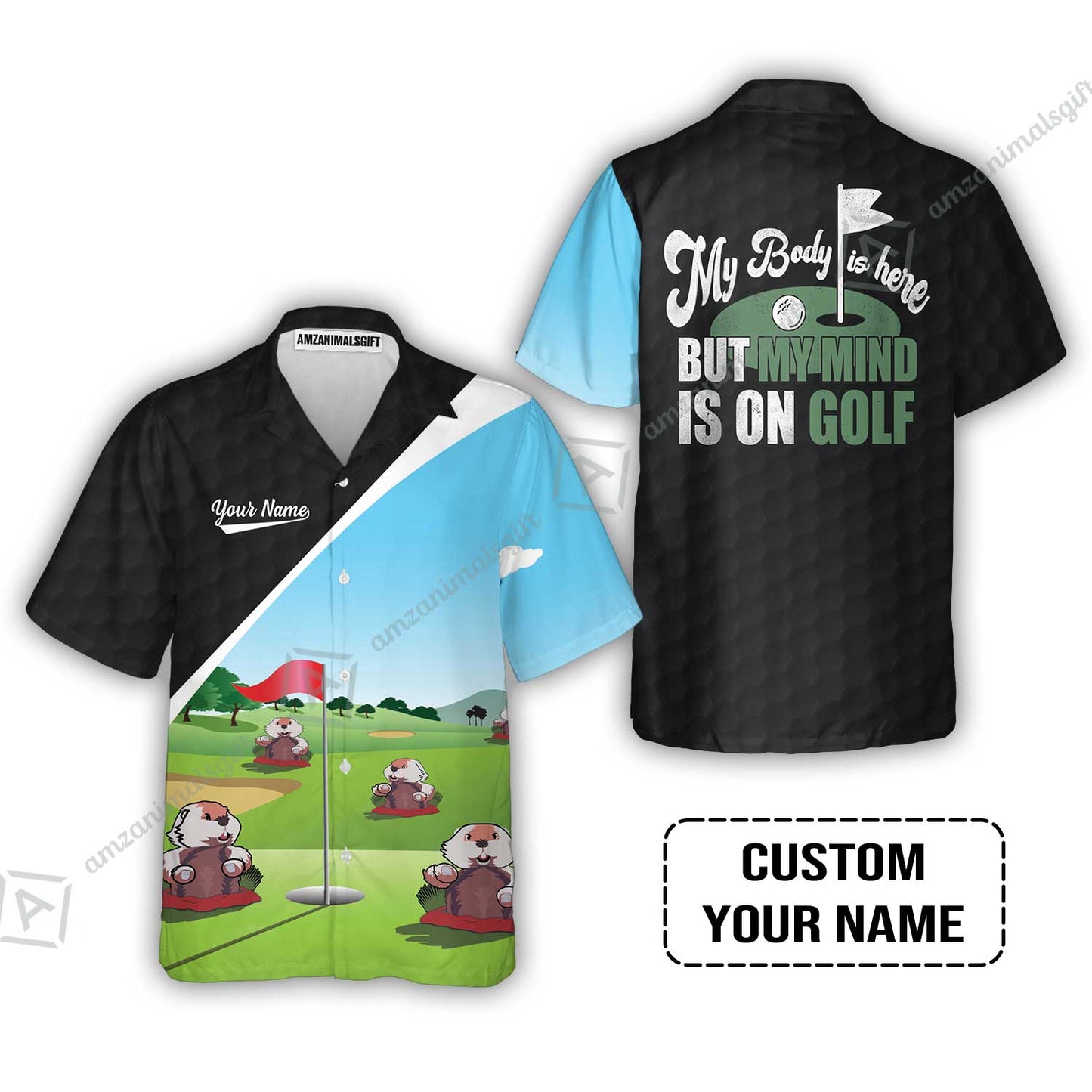 Golf Women Sleeveless Polo Shirt- Gopher My Mind Is On Golf Custom Women Sleeveless Polo Shirt