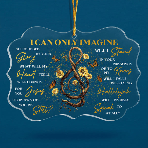 Sunflower Music Note And Butterfly Acrylic Ornament, Perfect Christmas Gift For Family, Friends, Holiday Decor