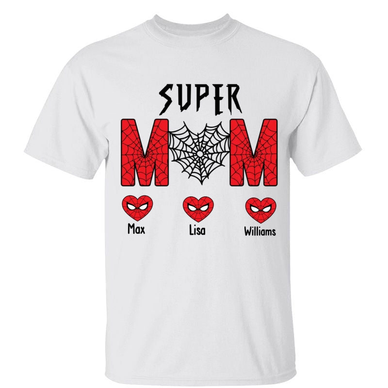 Personalized Super Spider Mom Shirt With Kids Name Shirt For Mom, Mother, Mother's Day Gift - HN25