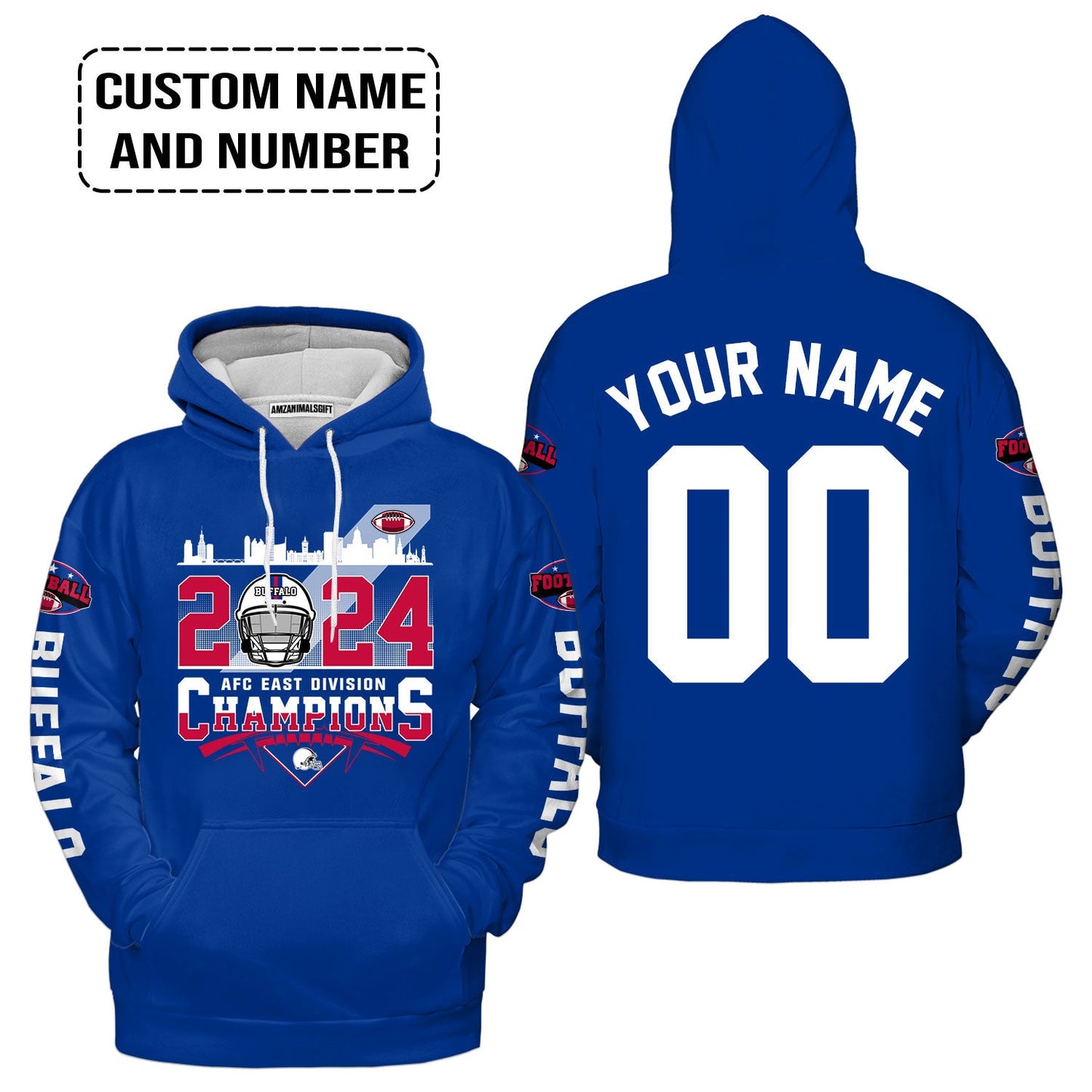 2024 Buffalo American Football AFC East Champions Custom T Shirts, Conquered The 2024 East Champs Custom Shirts