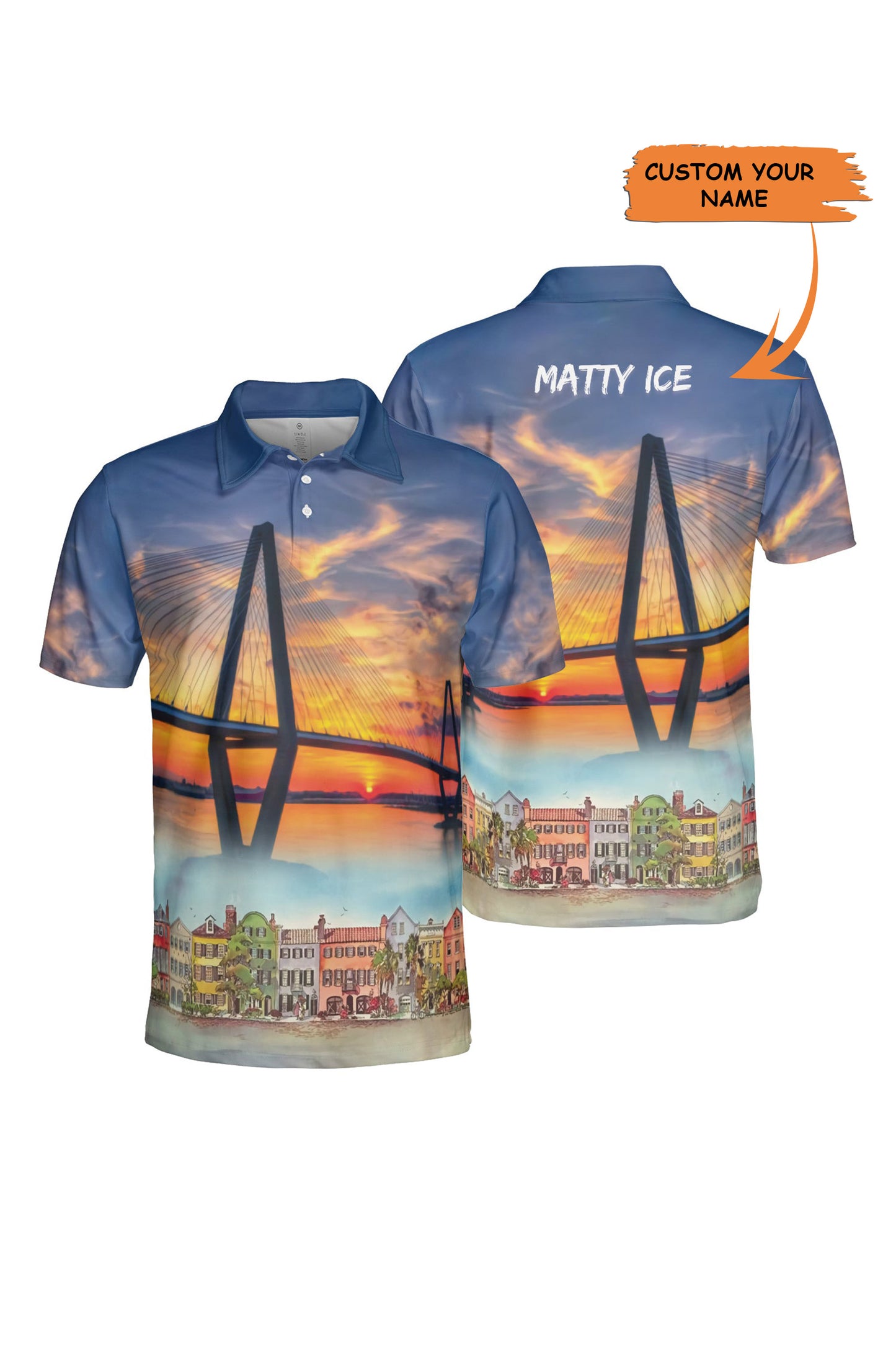 Personalized Charleston MGA Polo Shirt, Custom Polo Shirt Gift For Men, Short Sleeve Men Polo Shirt, Best Gift Ideas For Men