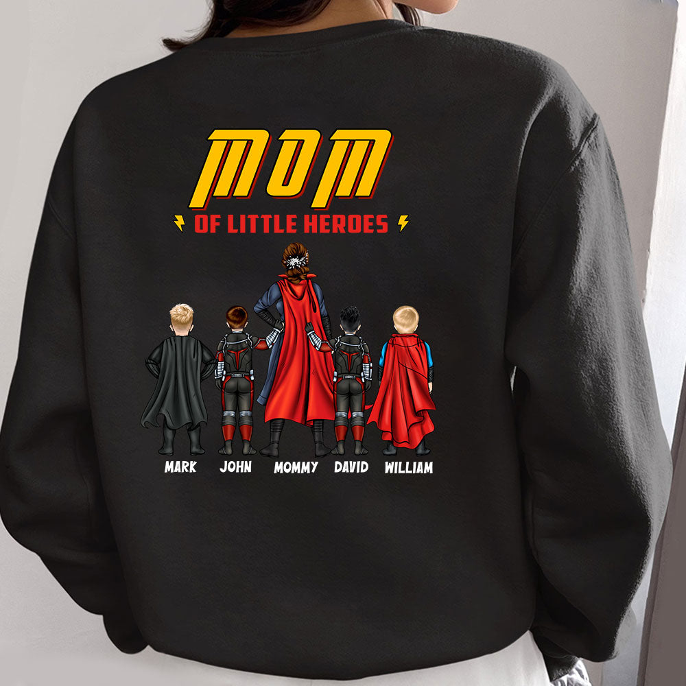 Personalized Shirt Gifts For Mom, Mom Of Little Heroes Special Mother's Day Gift For Super Mom, Grandma HN03