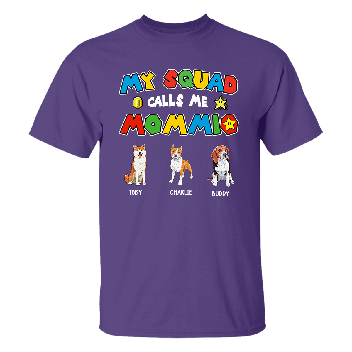 Personalized Dog Mom Shirt My Squad Calls Me Mommio For Dog Mom, Mother, Grandma, Mother's Day Gift - HN24