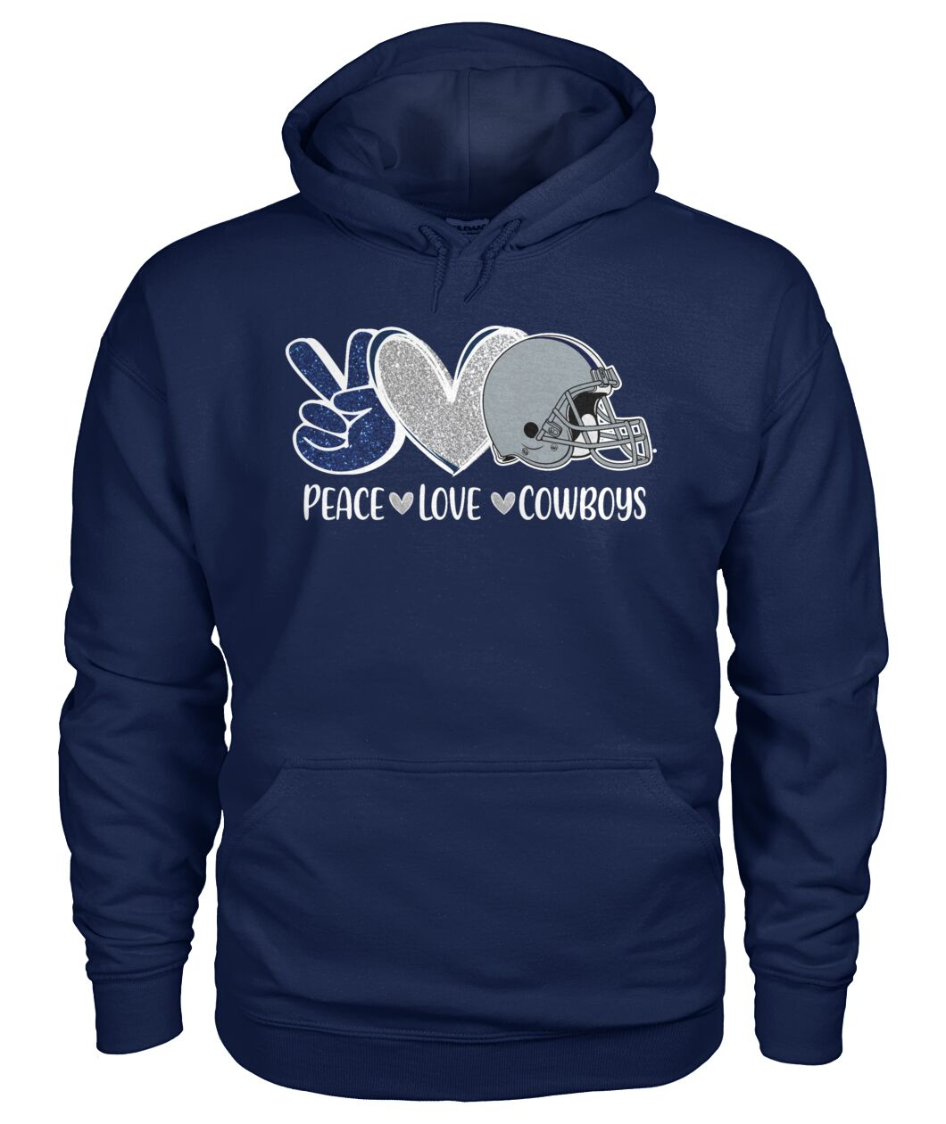 Cowboys American Football Peace Navy Blue Sweatshirts, Perfect Outfit For Men Women Family Love Cowboys Football Sport Lovers