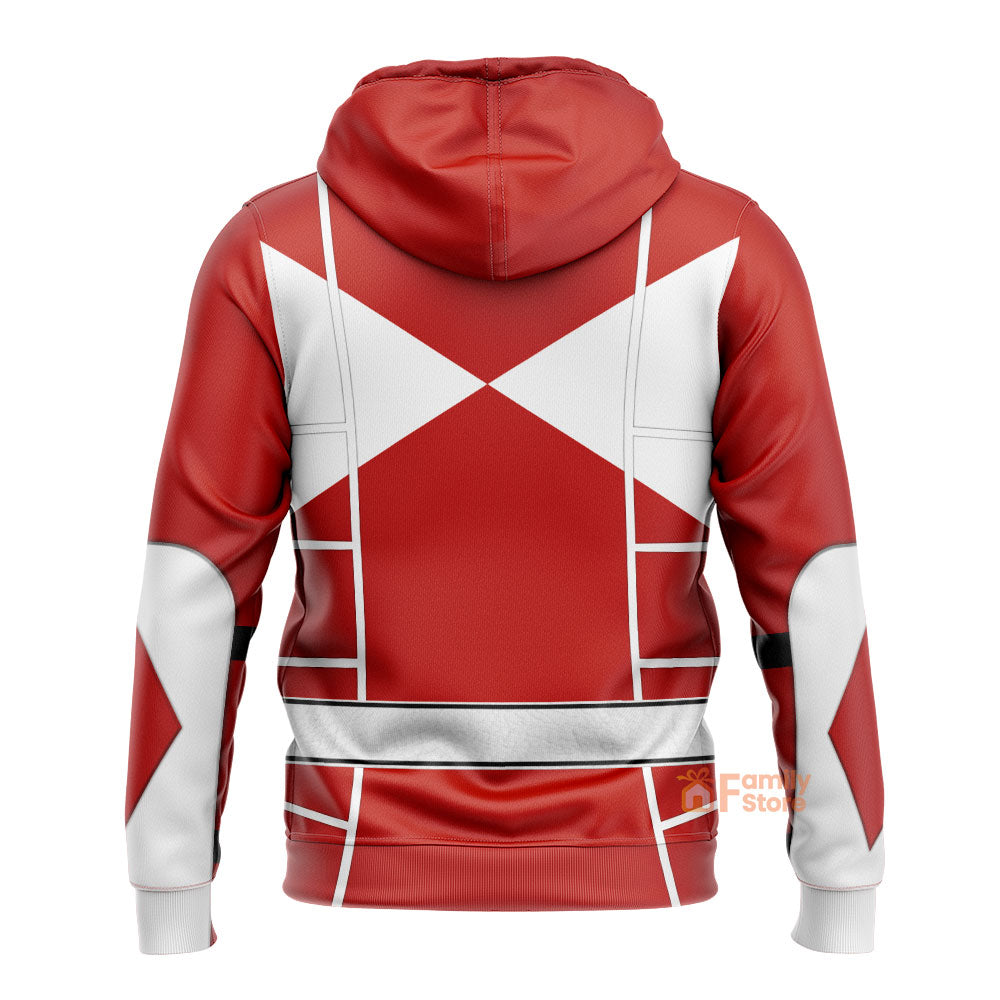 Red Mighty Morphin Power Ranger Cosplay C2 - Hoodie Set, Sweatshirt, Sweatpants