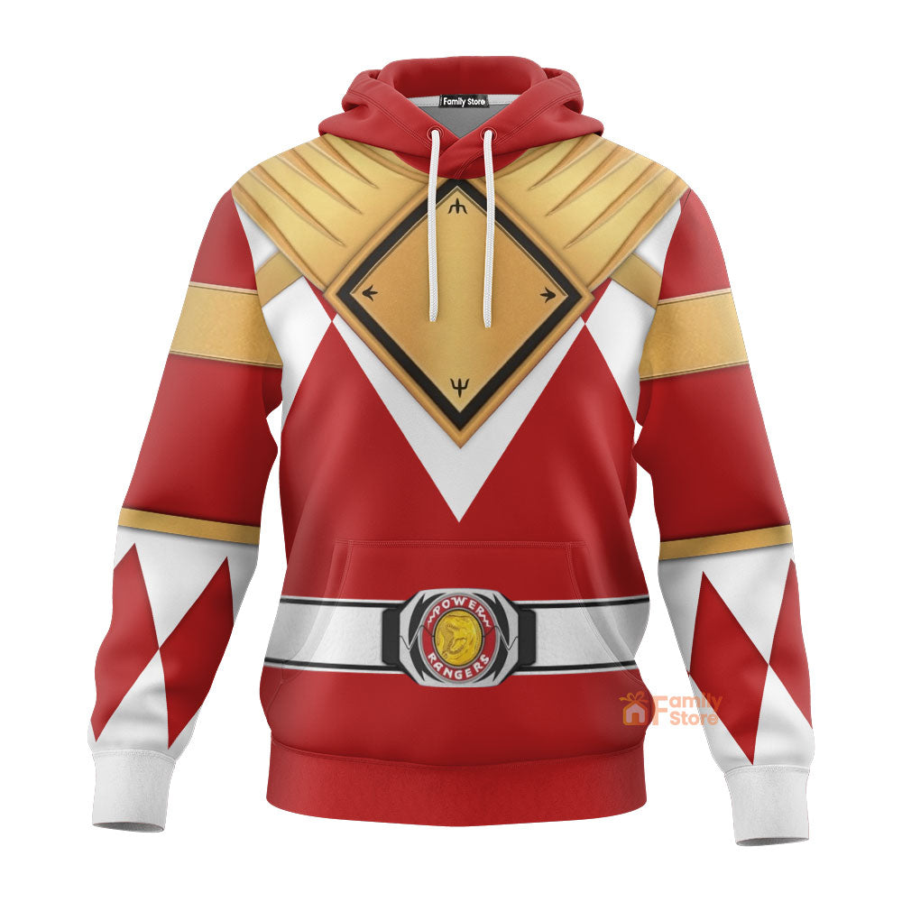 Red Ranger Dragon Shield | Hoodies Sweatshirt T-shirt Hawaiian Tracksuit