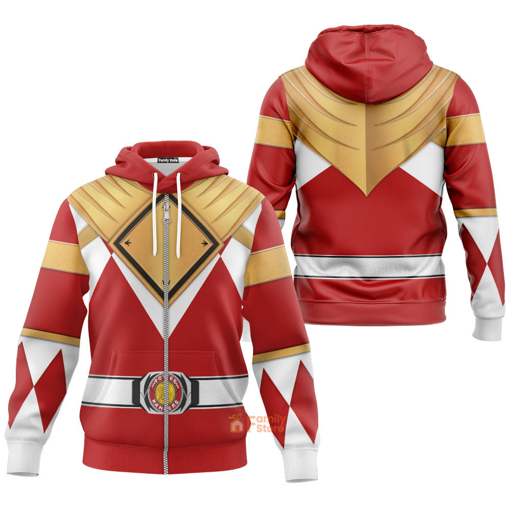 Red Ranger Dragon Shield | Hoodies Sweatshirt T-shirt Hawaiian Tracksuit