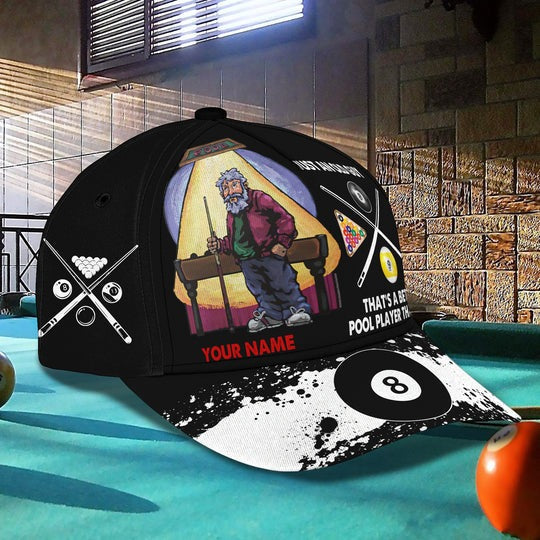 Billiard Lover Personalized Name 3D Over Printed Classic Hat Cap Gifts For Billiards Lovers