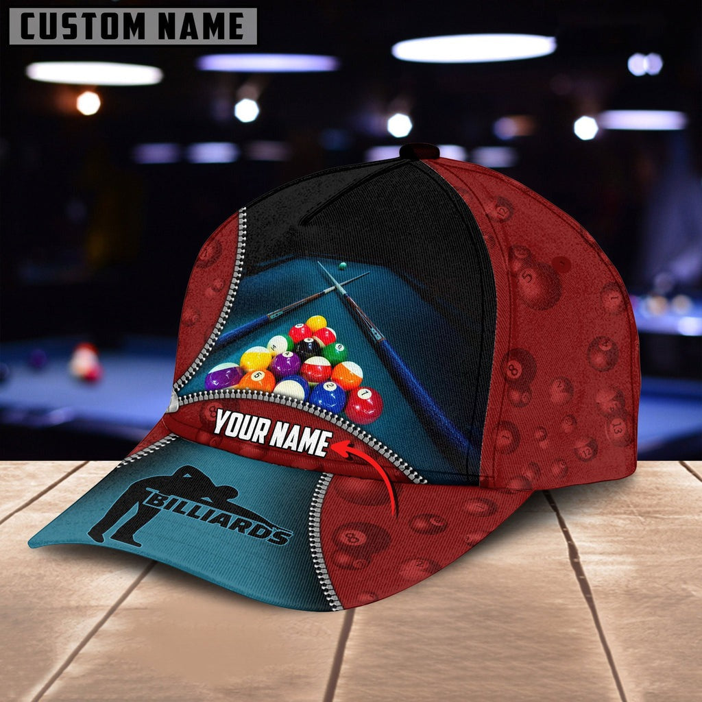 Billiard Lover Personalized Name 3D Over Printed Classic Hat Cap Gift For Billiards Lovers