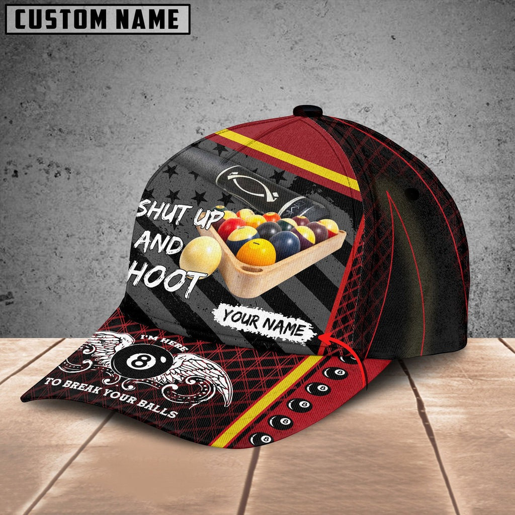 Billiard Lover Personalized Name 3D Over Printed Classic Hat Cap Gifts For Billiards Lovers