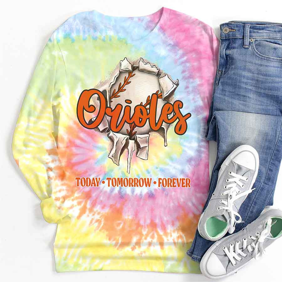 Spiral Baltimore Baseball Tie Dye T shirts - Tie-Dye Tee, Spiral Apparel For Orioles Baseball Fans
