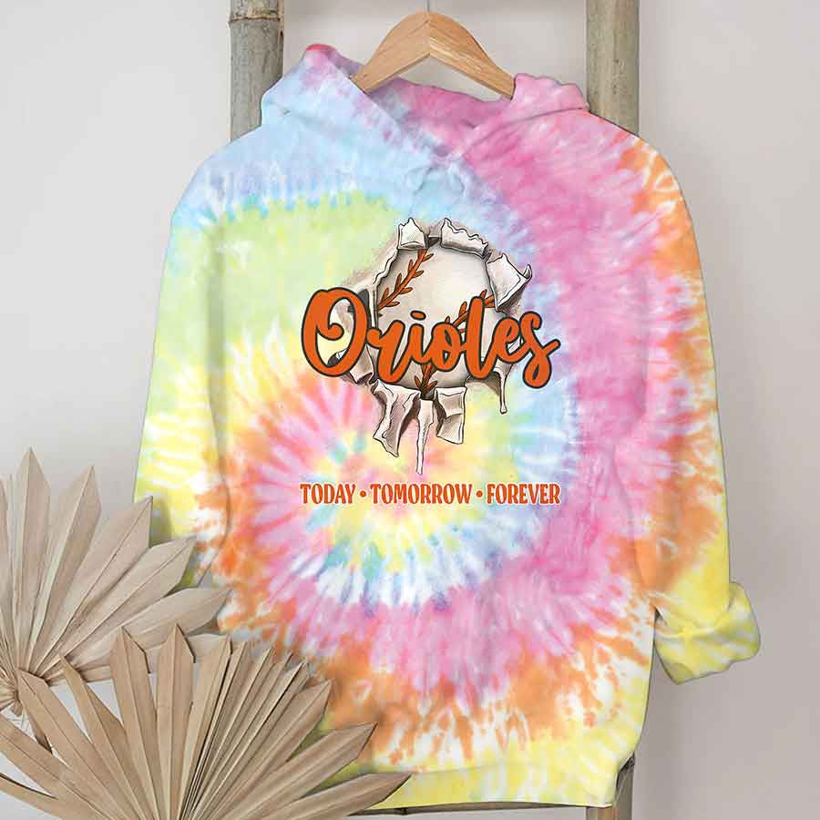 Spiral Baltimore Baseball Tie Dye T shirts - Tie-Dye Tee, Spiral Apparel For Orioles Baseball Fans