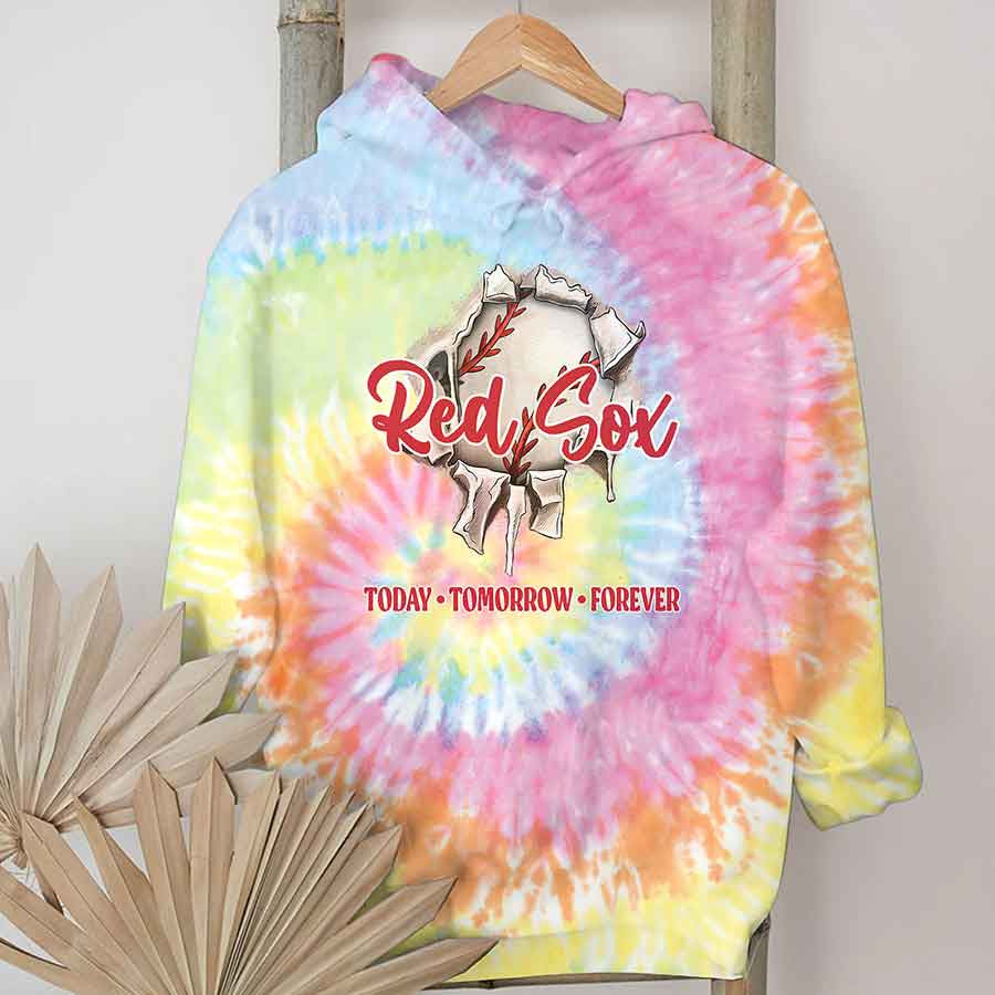 Spiral Boston Baseball Tie Dye T shirts - Tie-Dye Tee, Spiral Apparel For Red Sox Baseball Fans