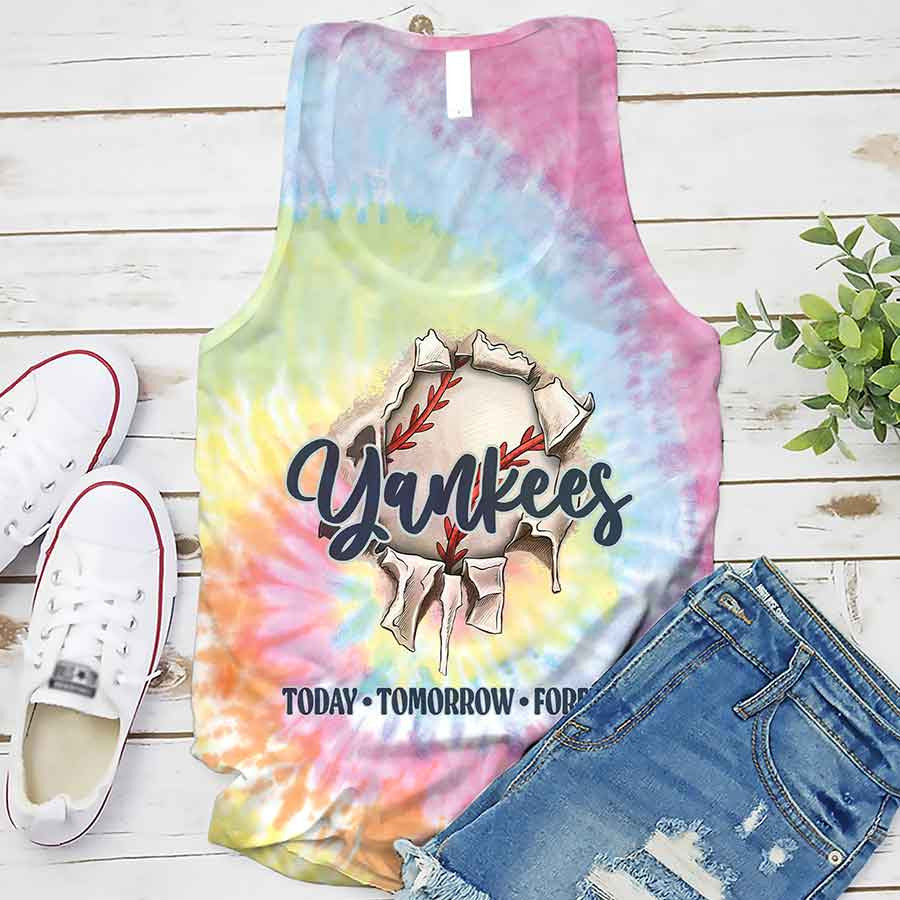 Spiral New York Baseball Tie Dye T shirts - Tie-Dye Tee, Spiral Apparel For Yankees Baseball Fans