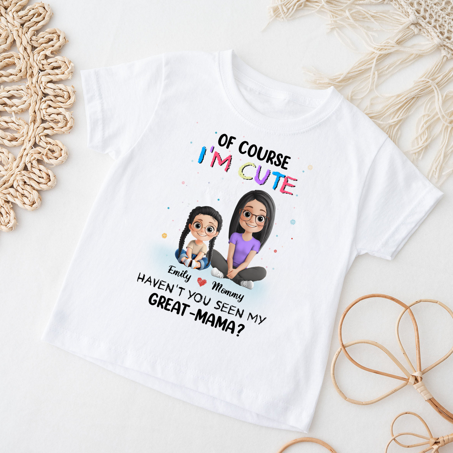 Personalized Kid Youth Baby Shirt Gift For Mom, Daughter, Baby Newborn I Am Cute Like My Mommy - HN34
