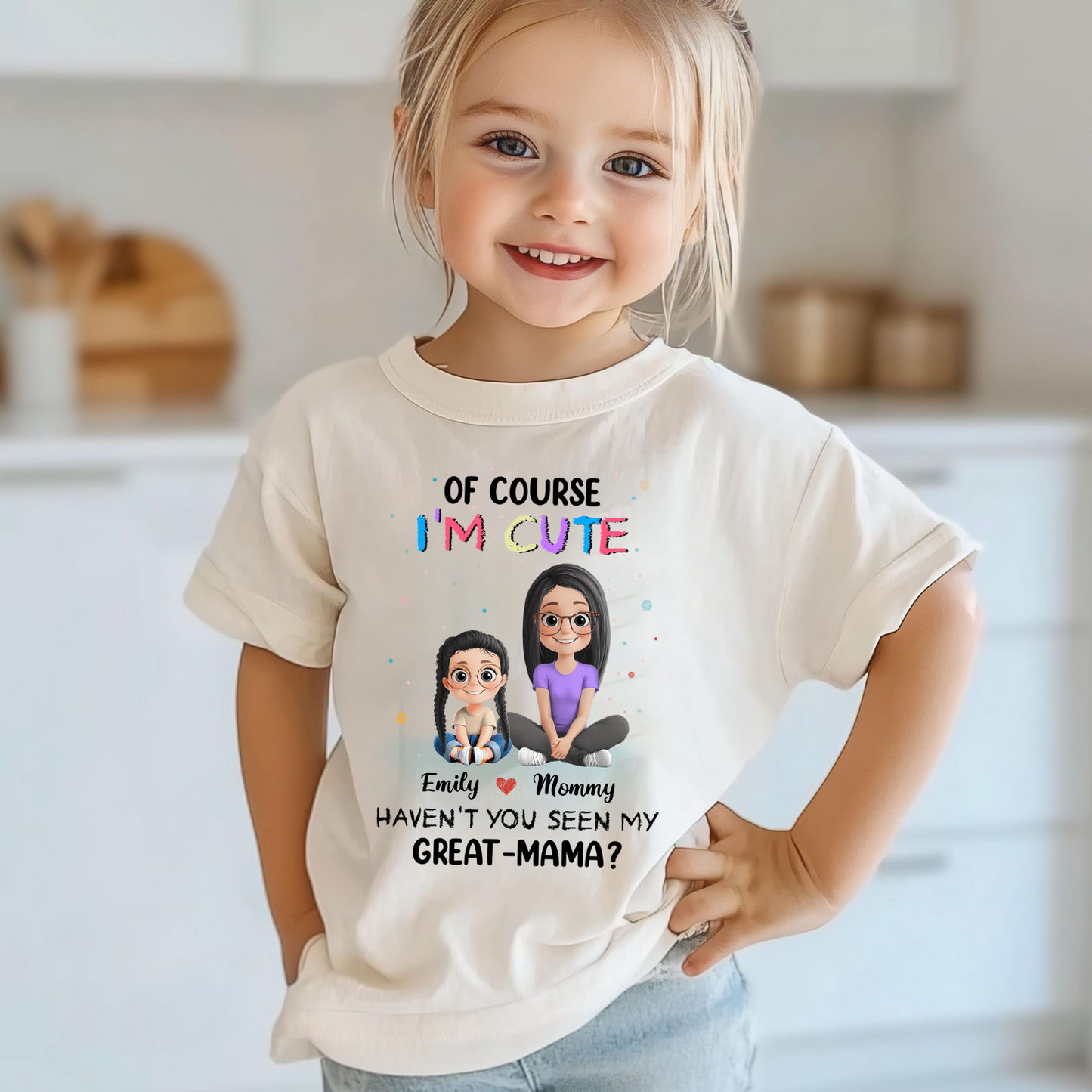 Personalized Kid Youth Baby Shirt Gift For Mom, Daughter, Baby Newborn I Am Cute Like My Mommy - HN34
