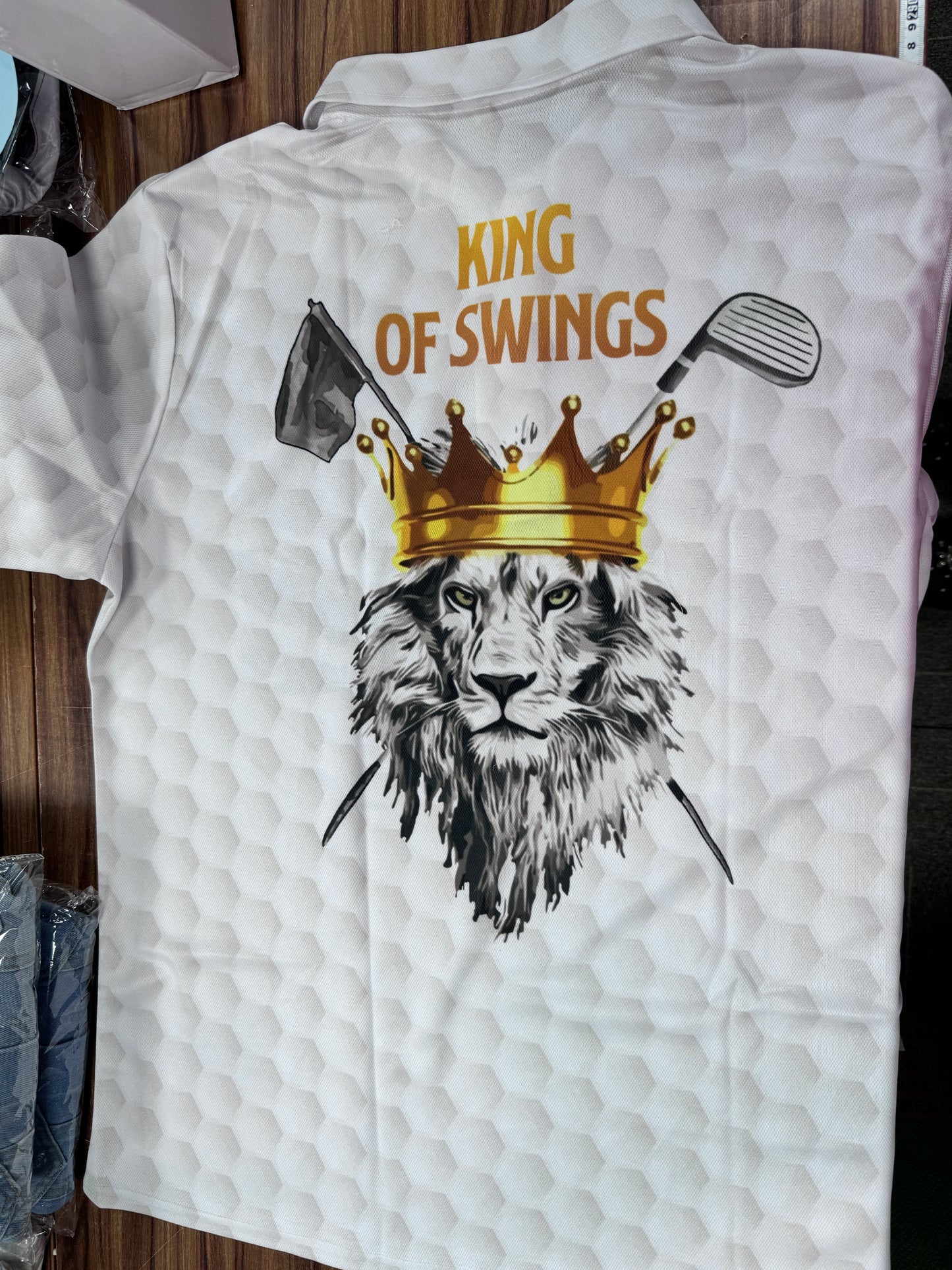 Black And White Lion King Sketching Men Polo Shirt, King Of Swings Lion Golfing Polo Shirt, Best Golf Shirt For Male