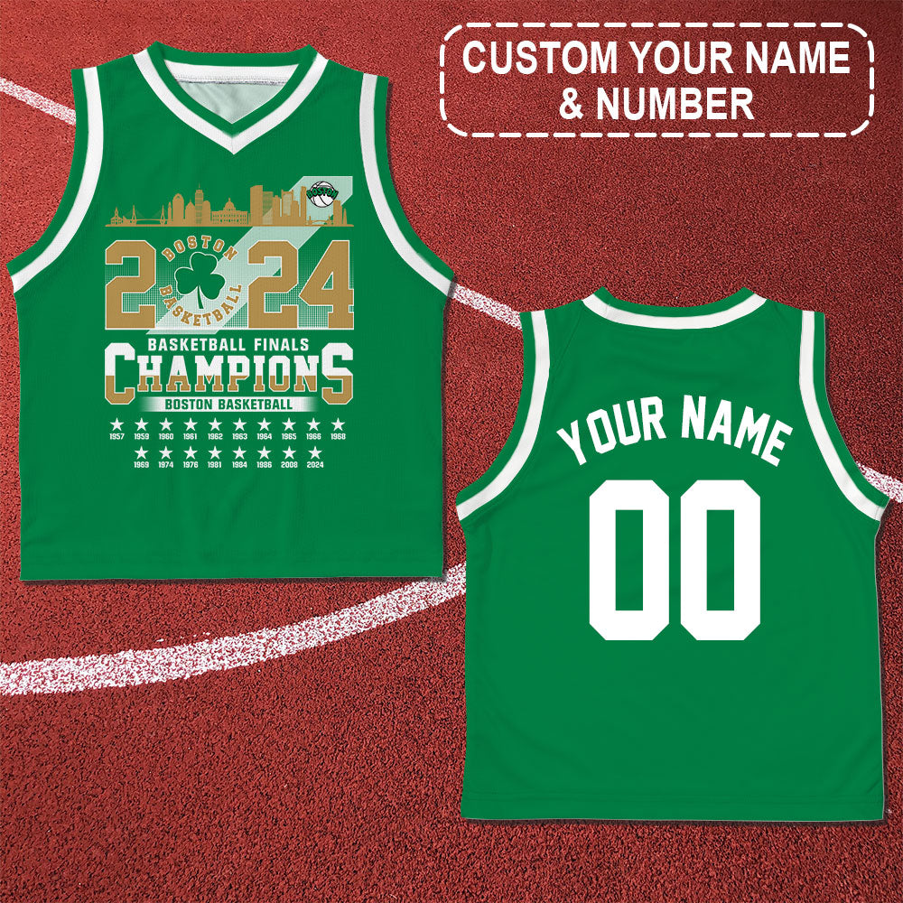 Boston American Basketball 2024 Playoff Final Champions Customized Tank Top Jersey Shirt For Boston Basketball Fans - AOP