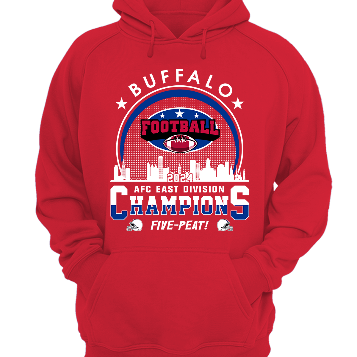 Buffalo Football 2024 AFC East Champions Skyline Sweatshirt, Conquered The East Champs Sweatshirt, Buffalo Football Fan Gifts