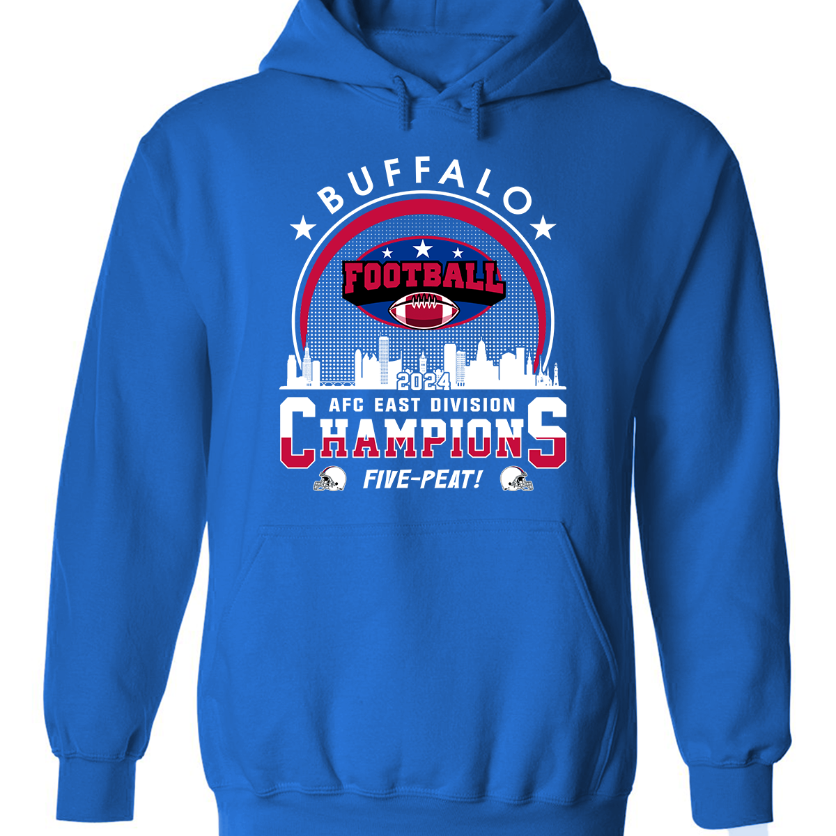 Buffalo Football 2024 AFC East Champions Skyline Sweatshirt, Conquered The East Champs Sweatshirt, Buffalo Football Fan Gifts