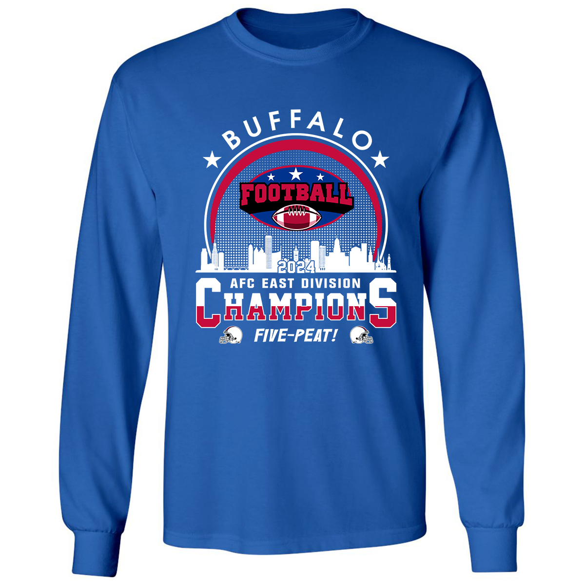 Buffalo Football 2024 AFC East Champions Skyline Sweatshirt, Conquered The East Champs Sweatshirt, Buffalo Football Fan Gifts