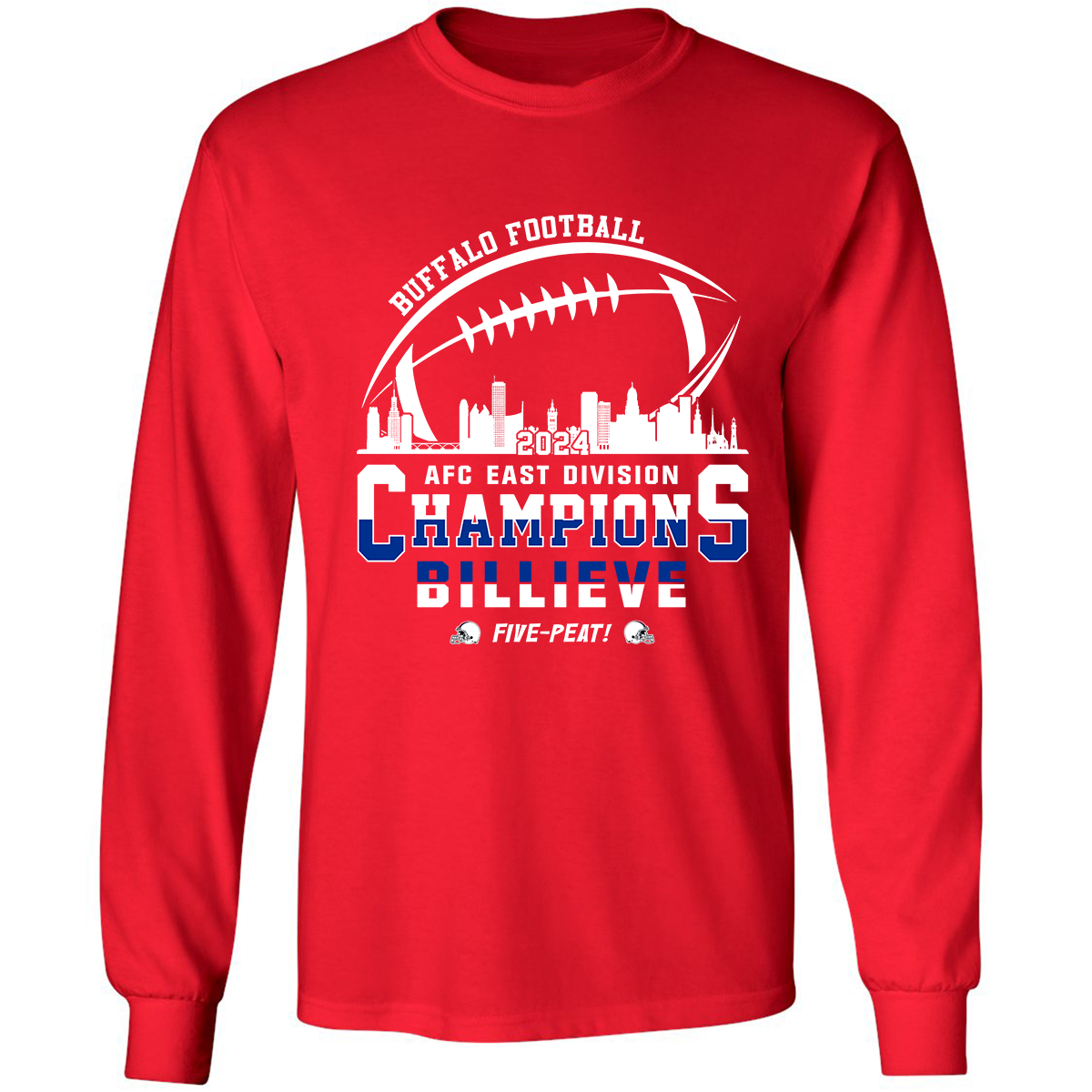 Buffalo American Football 2024 AFC East Champions Skyline Billieve Hoodie, Buffalo Conquered The East Champs Hoodie