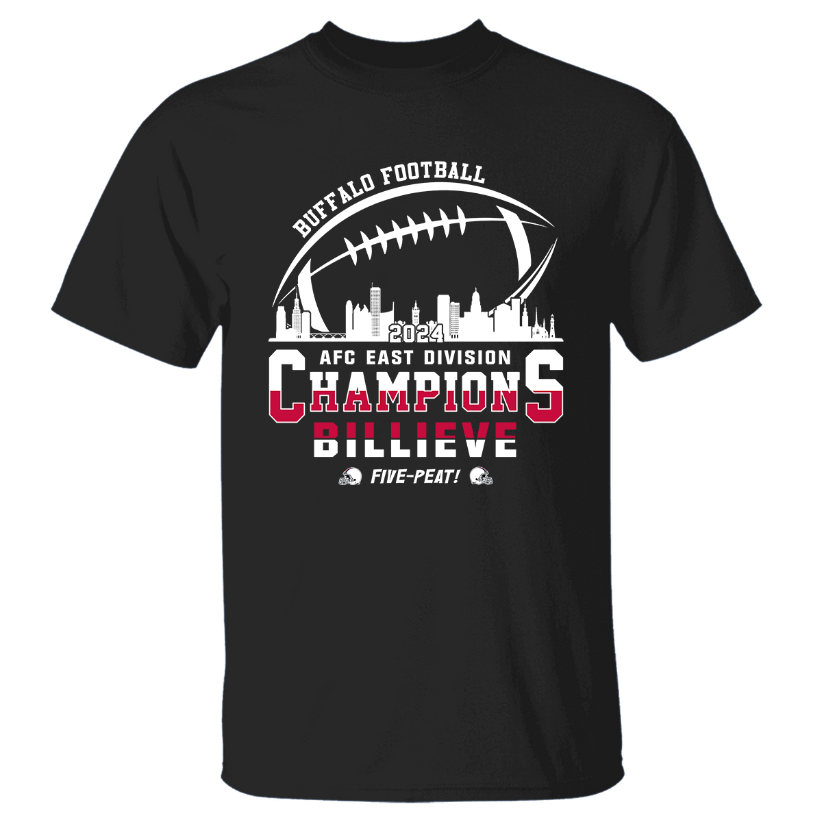 Buffalo American Football 2024 AFC East Champions Skyline Billieve Hoodie, Buffalo Conquered The East Champs Hoodie