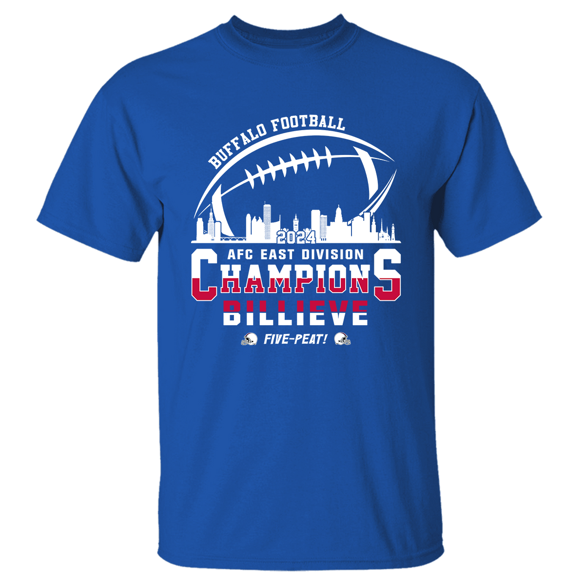 Buffalo American Football 2024 AFC East Champions Skyline Billieve Hoodie, Buffalo Conquered The East Champs Hoodie