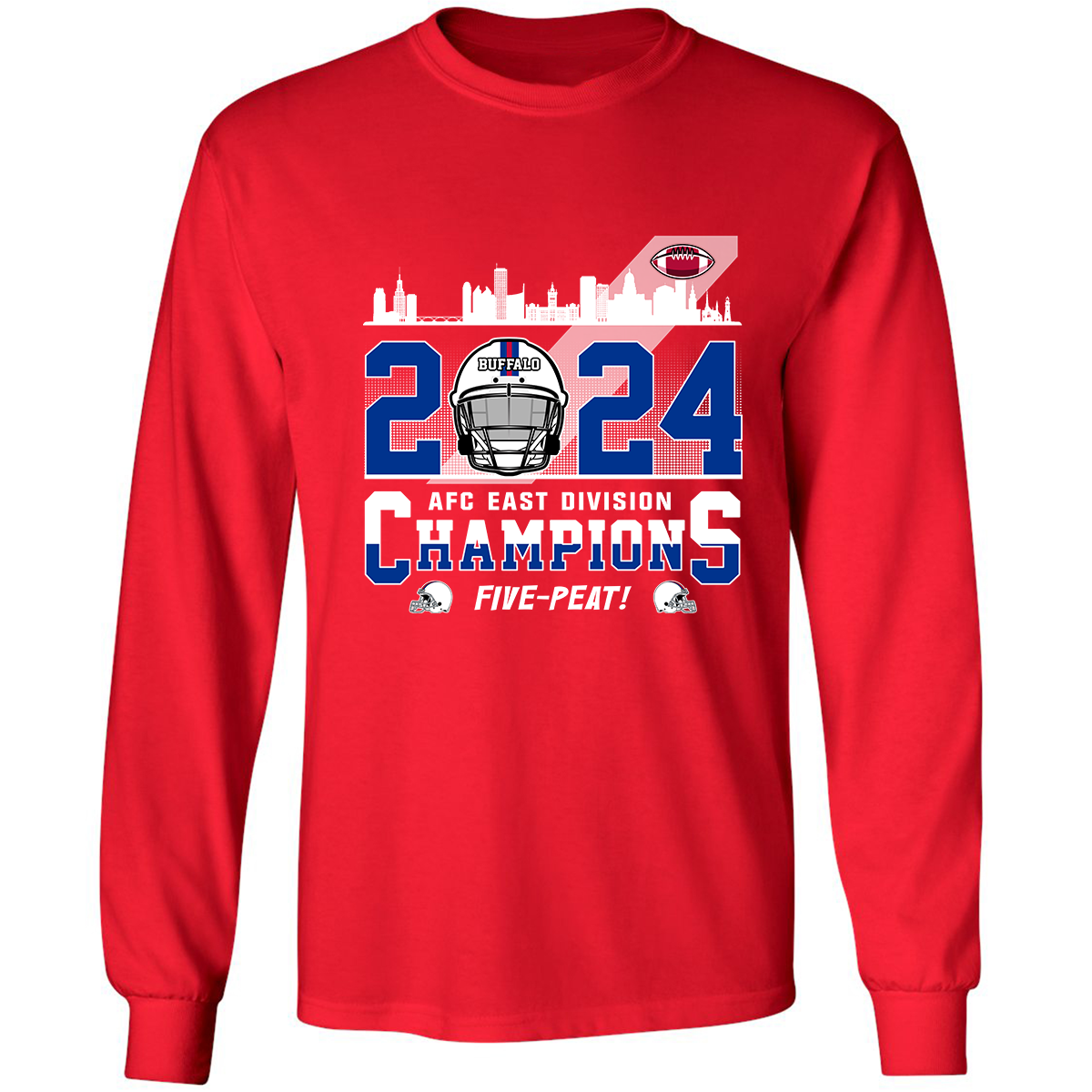Buffalo Football 2024 AFC East Champions Long Sleeve Shirt, Conquered The East Champs Shirt, Buffalo Football Fan Gifts