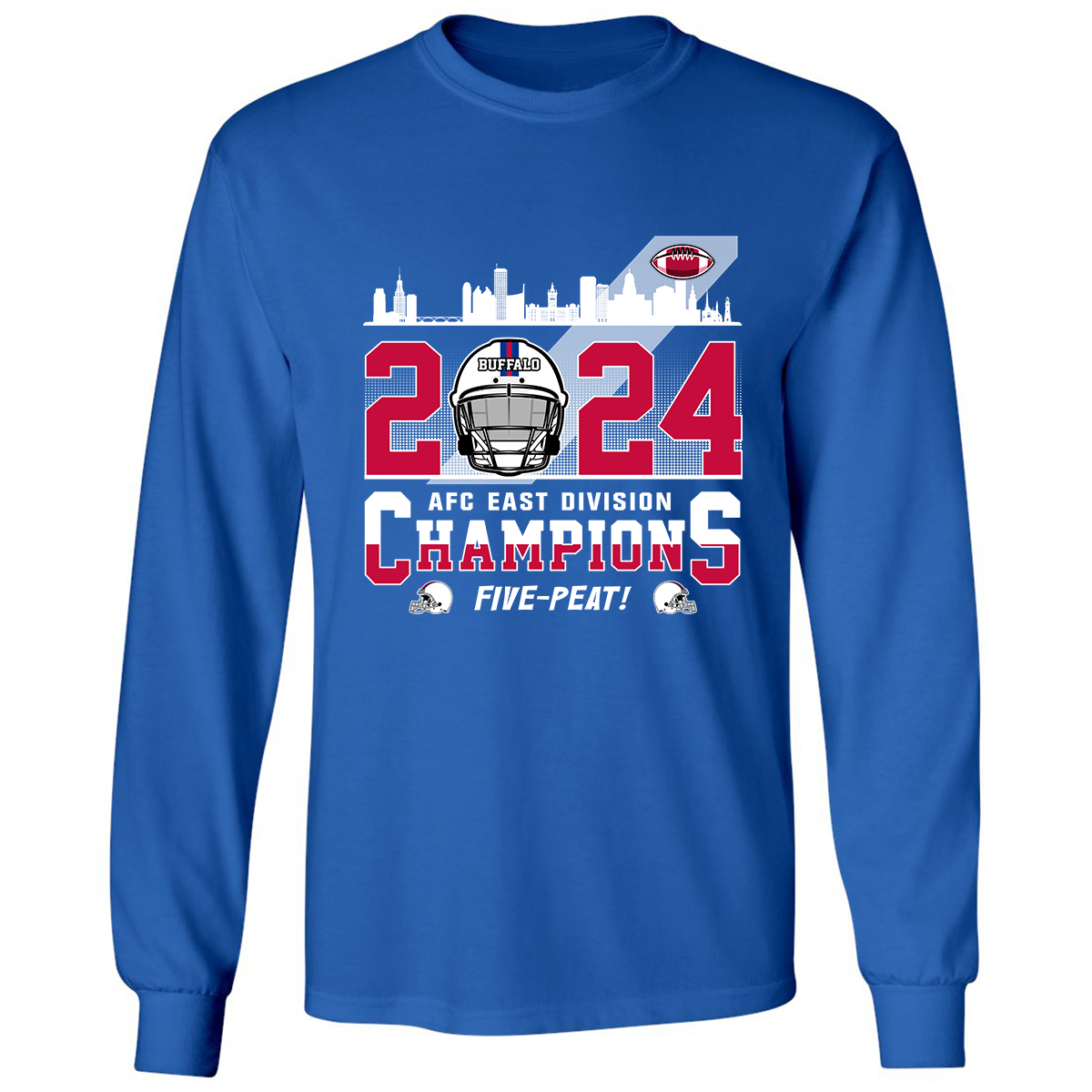 Buffalo Football 2024 AFC East Champions Long Sleeve Shirt, Conquered The East Champs Shirt, Buffalo Football Fan Gifts