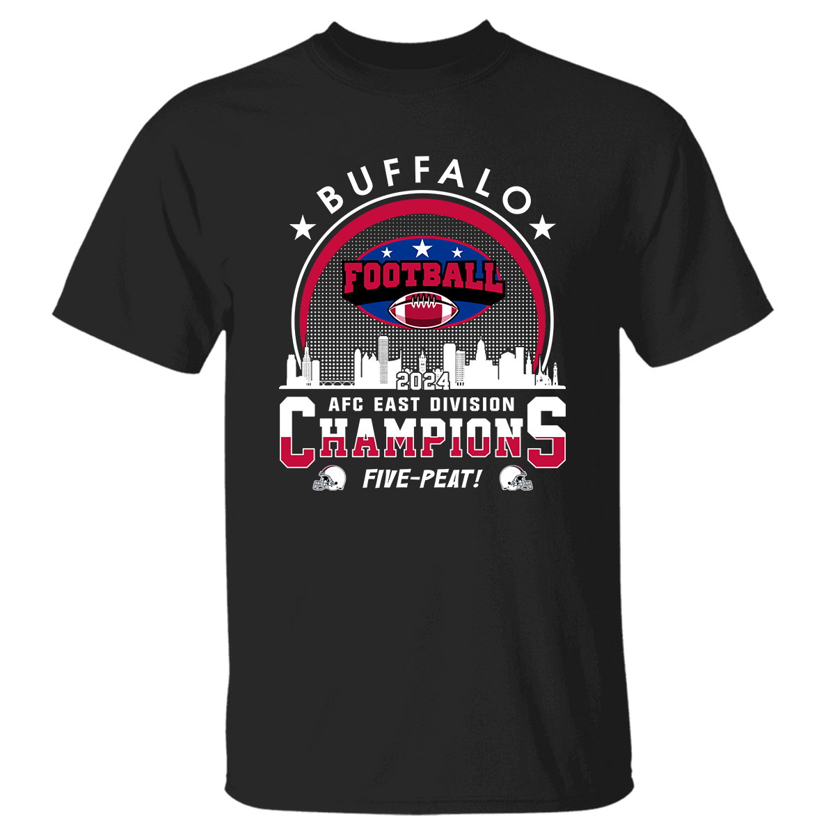 Buffalo Football 2024 AFC East Champions Skyline Sweatshirt, Conquered The East Champs Sweatshirt, Buffalo Football Fan Gifts