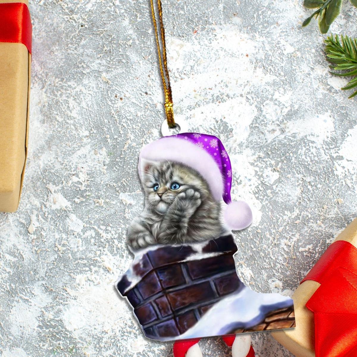 Cat mica ornament gift for christmas 2022 - Amzanimalsgift