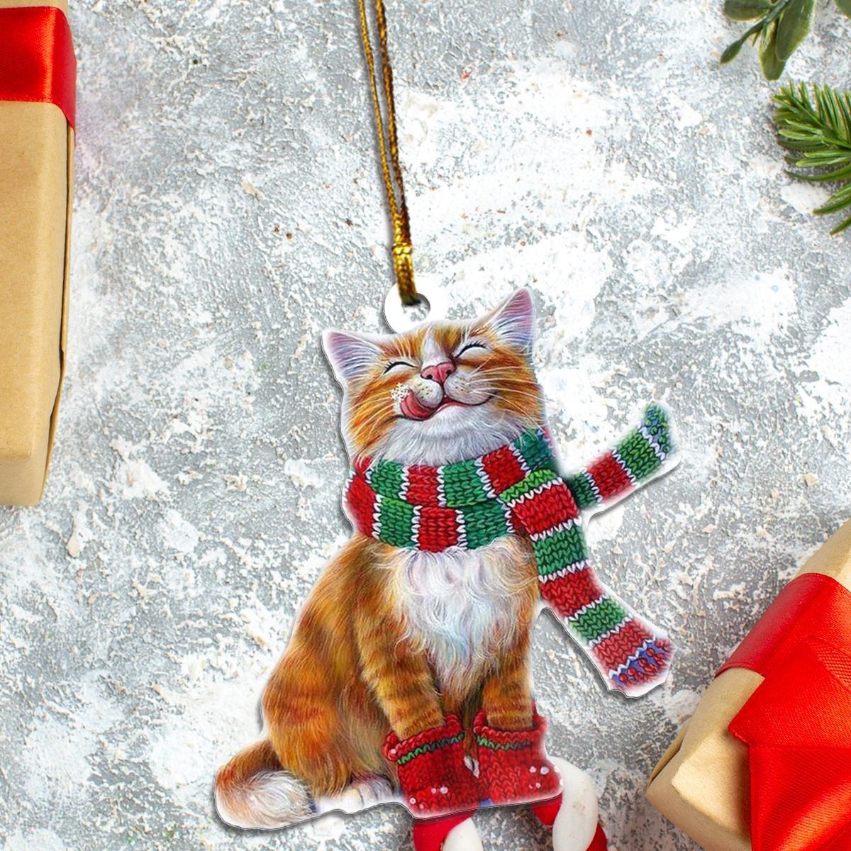 Cat mica ornament gift for christmas 2022 - Amzanimalsgift