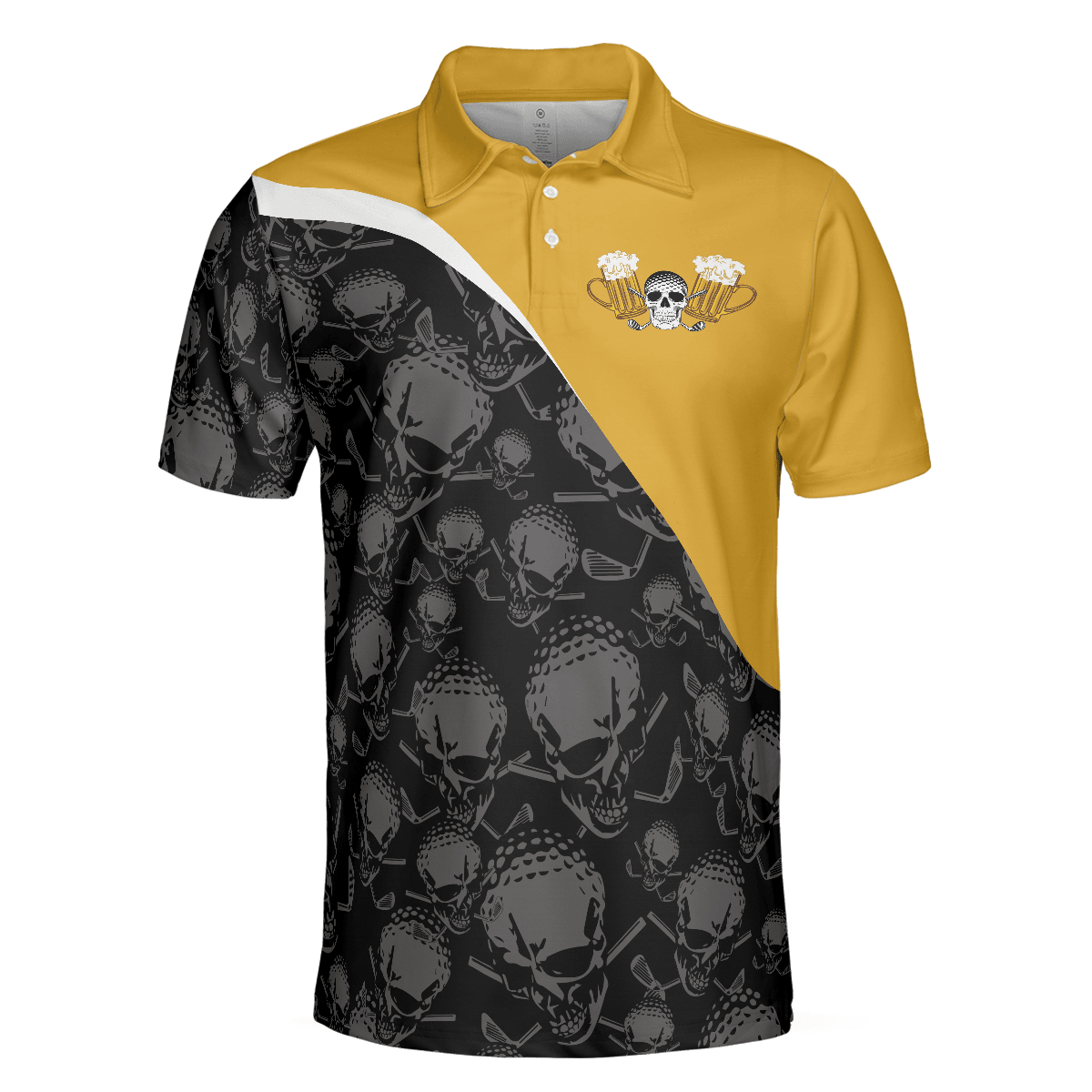 Custom Golf Men Polo Shirt - Skull Golf Men Polo Shirt, Golf & Beer What Else Is There Shirt For Male Players, Golf Gift For Beer Lovers - Cerigifts