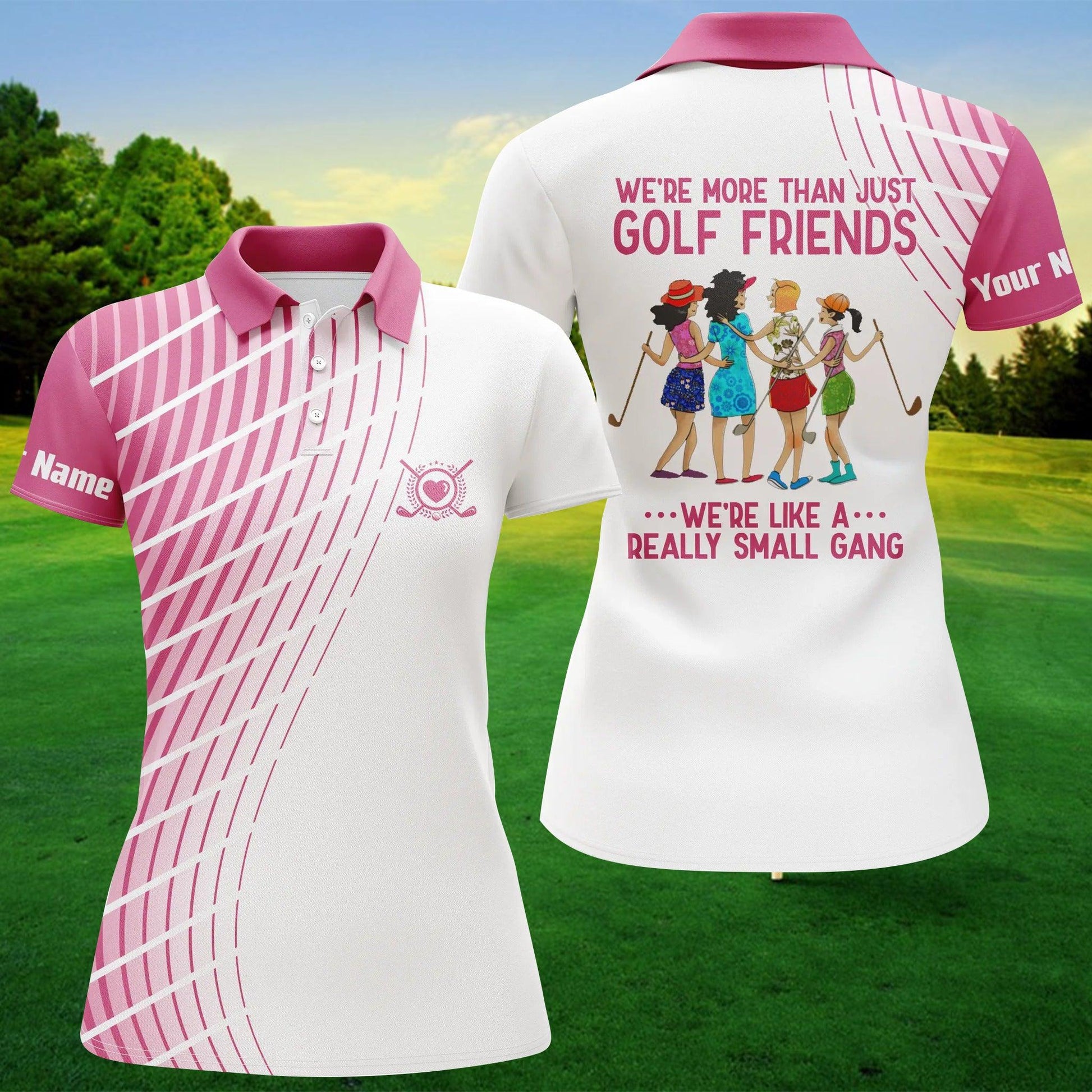 Custom Golf Women Polo Shirt - Women Golf Polo Shirt Custom We're More Than Just Golf Friends Polo Shirt - Perfect Polo Shirt For Women - Cerigifts