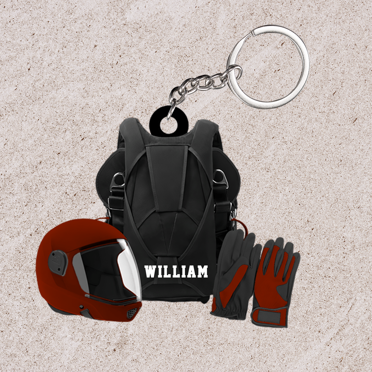 Personalized Skydiving Equipment Acrylic Ornament, Custom Christmas Ornament Gifts For Skydiving Lover